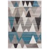 Moderní koberec ELEFANTA - šedý/tyrkysový - trojúhelníky 2