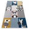 Krásný dětský koberec KINDER - zvířátka v ZOO - multicolor
