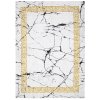 Moderní koberec Life - mramor 5 - bílý/zlatý