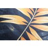Moderní koberec Life - listy 1 - modrý/zlatý