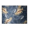 Moderní koberec Life - listy 1 - modrý/zlatý