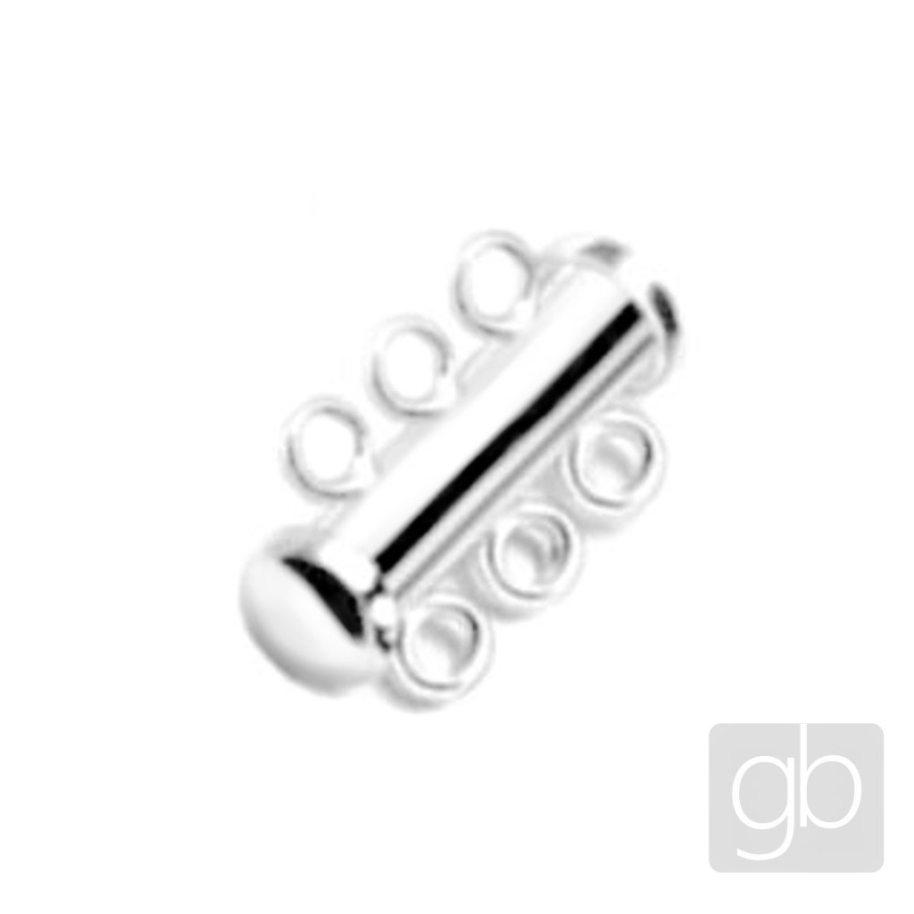 Magnetické zapínání zasouvací STŘÍBRNÁ 2 × 3 očka (Velikost produktu 2 mm × 3 mm, Barva Stříbrná)