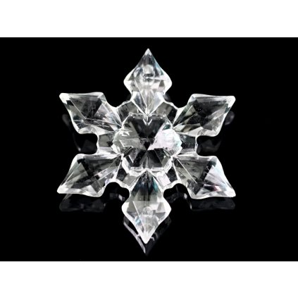 Hvězda čirá s dvěma otvory plast 29 mm Čirá PLKY058 1 (Velikost produktu 29 mm, Barva Čirá)