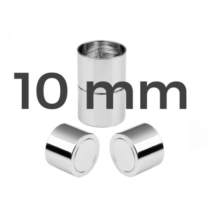 Magnetické zapínání Chirurgická ocel 10 mm (Velikost produktu 10 mm, Barva Platinová)