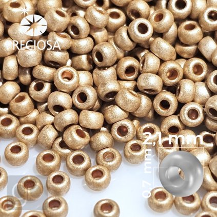 Preciosa%20koralky%20rokajl%2011%20zlat%C3%A1%20matt%2018583