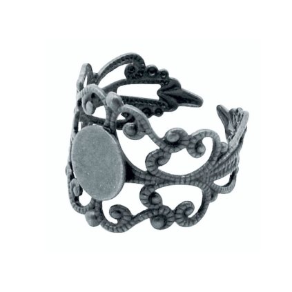 Prstýnek filigran polotovar Hematit (Barva Hematit)