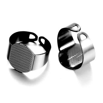 Prstýnek lůžko vlepovací polotovar Hematit (Barva Hematit)