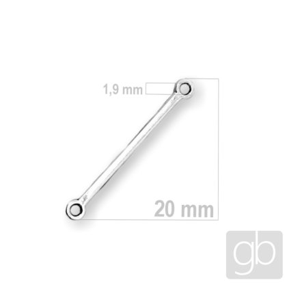 Spojovací díl tyčka 40 mm 1 ks Stříbrná (Velikost produktu 40 mm, Barva Stříbrná)