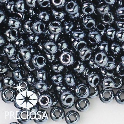 Preciosa koralky rokajl 12 49102 hematit šedá