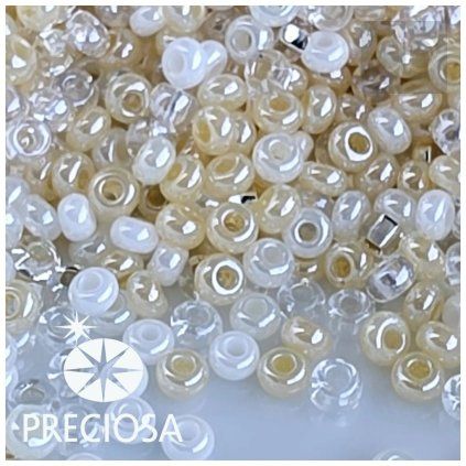 Rocailles Preciosa 11/0 2,1 mm Weiß / Beige PRM005 50 g