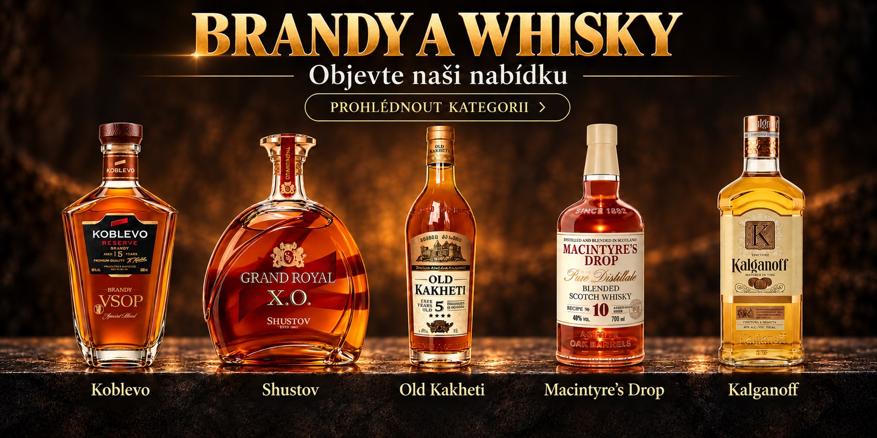 Brandy a Whisky Banner