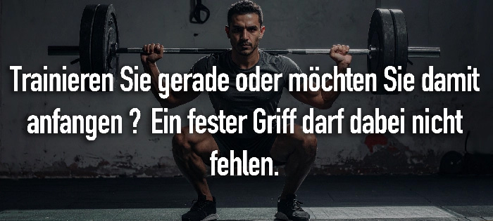 Trainieren Sie oder möchten Sie damit beginnen ? Das Krafttraining für den Griff darf dabei nicht fehlen.
