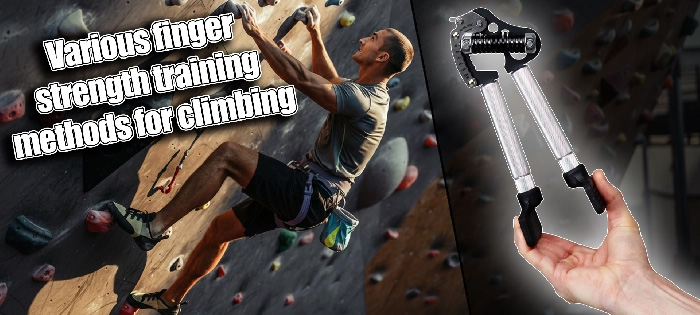 Various finger strength training methods for climbing
