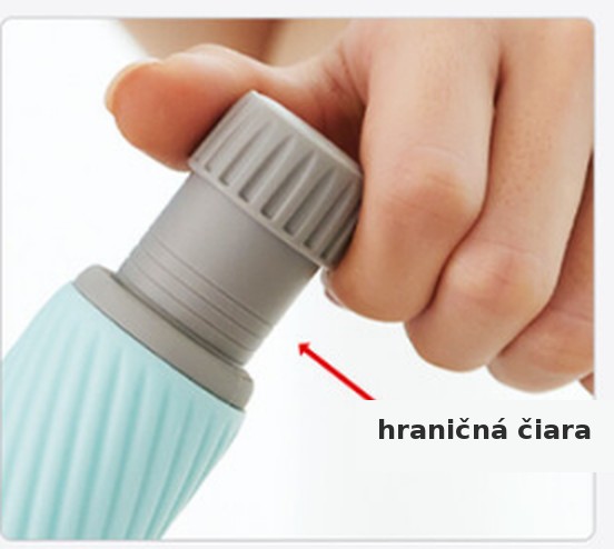 Hraničná čiara na nastavovacej koncovke