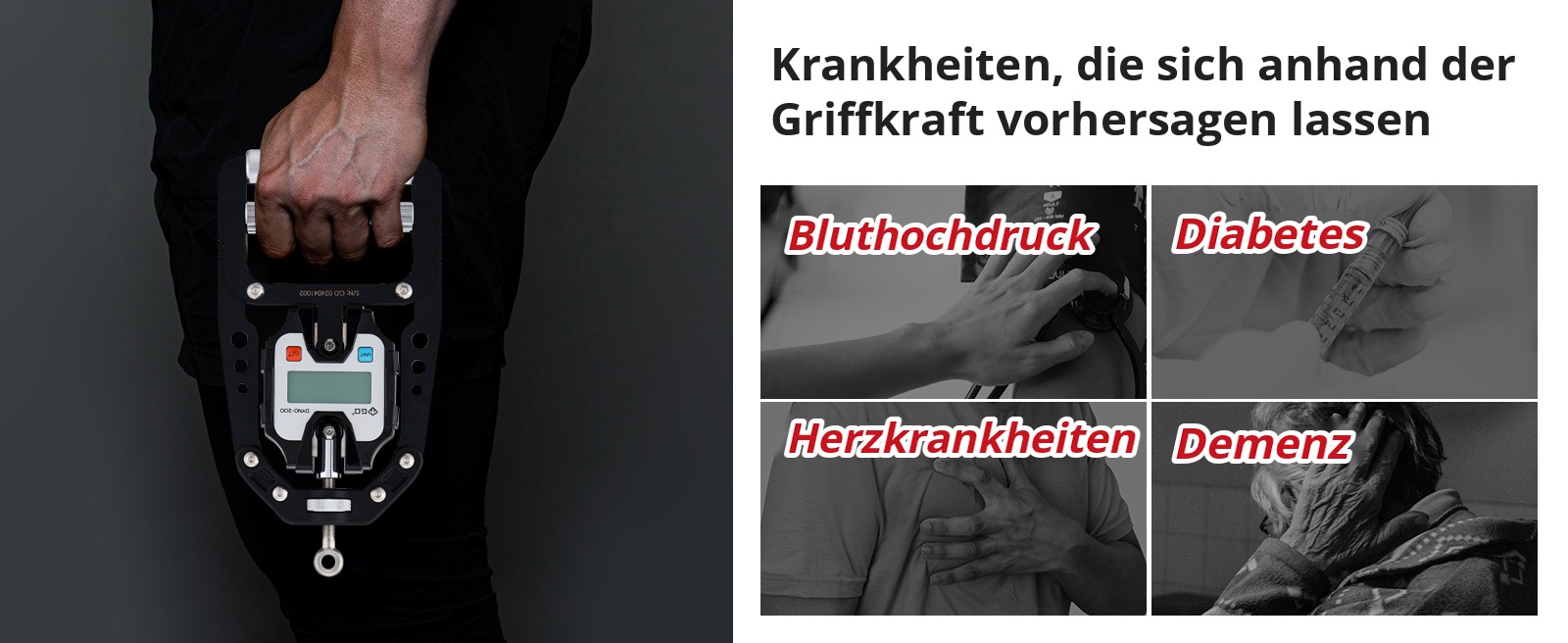 Krankheiten, die sich anhand der Griffkraft vorhersagen lassen