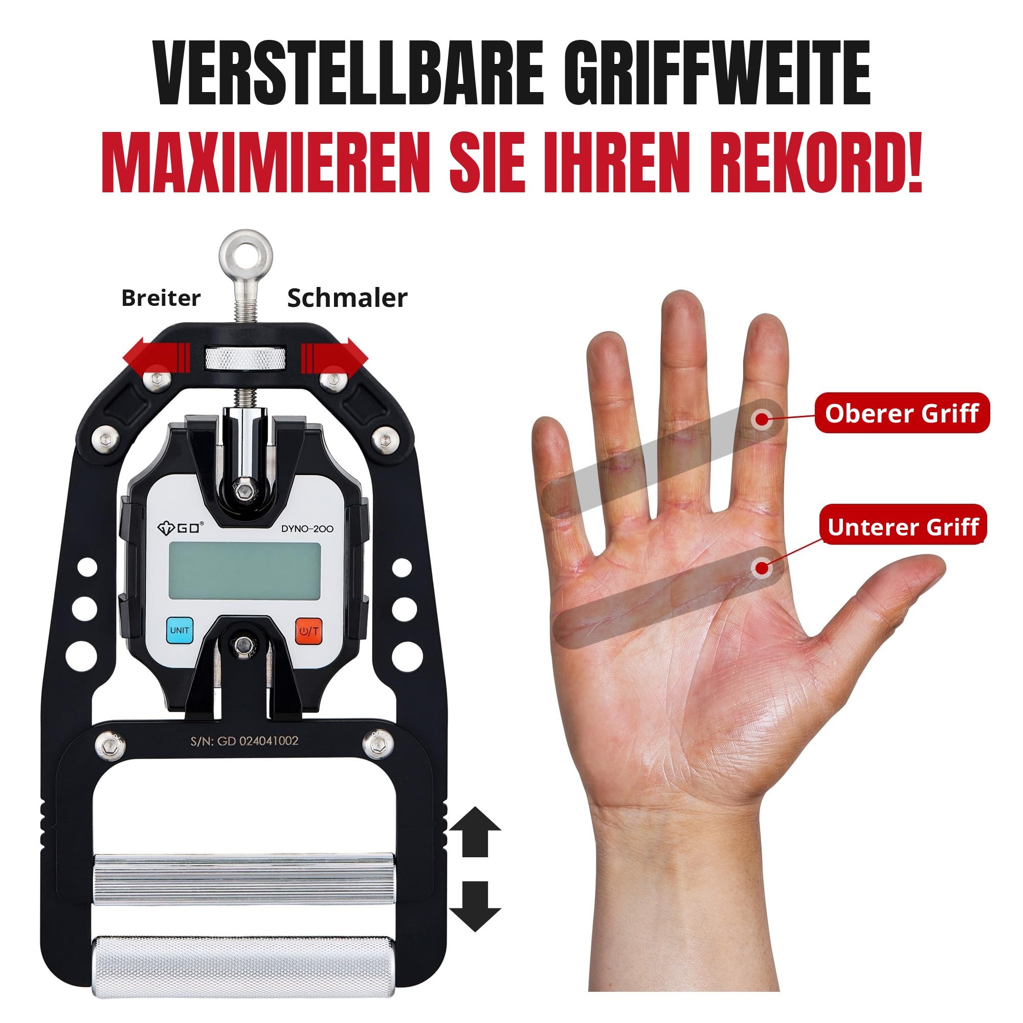 Verstellbare Griffweite