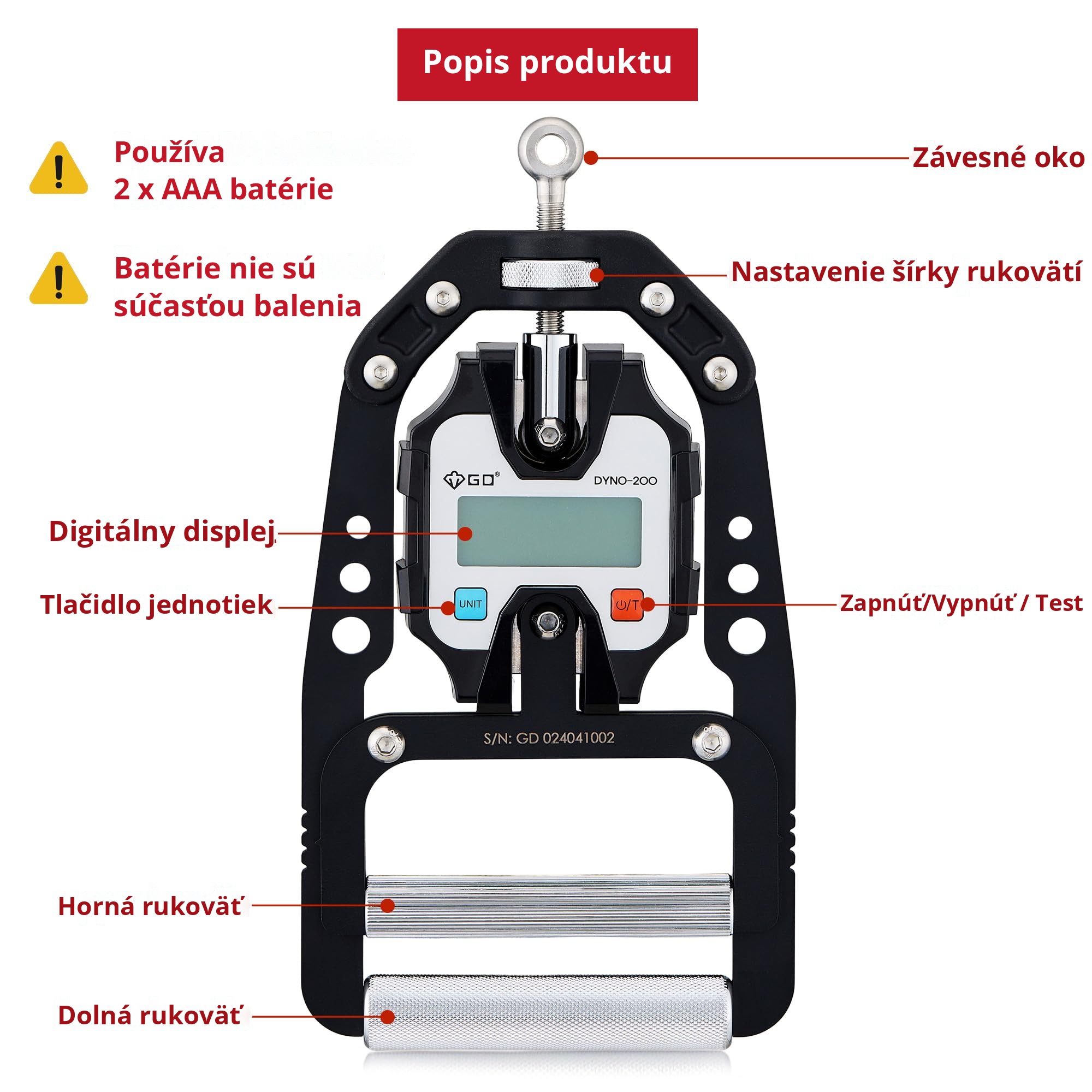 Popis produktu GD DYNO-200