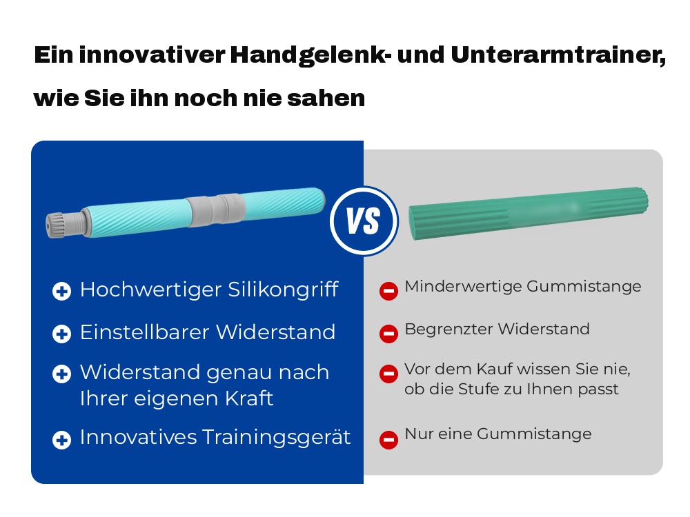 Vergleich GD Twist Grip und normale Gummistange