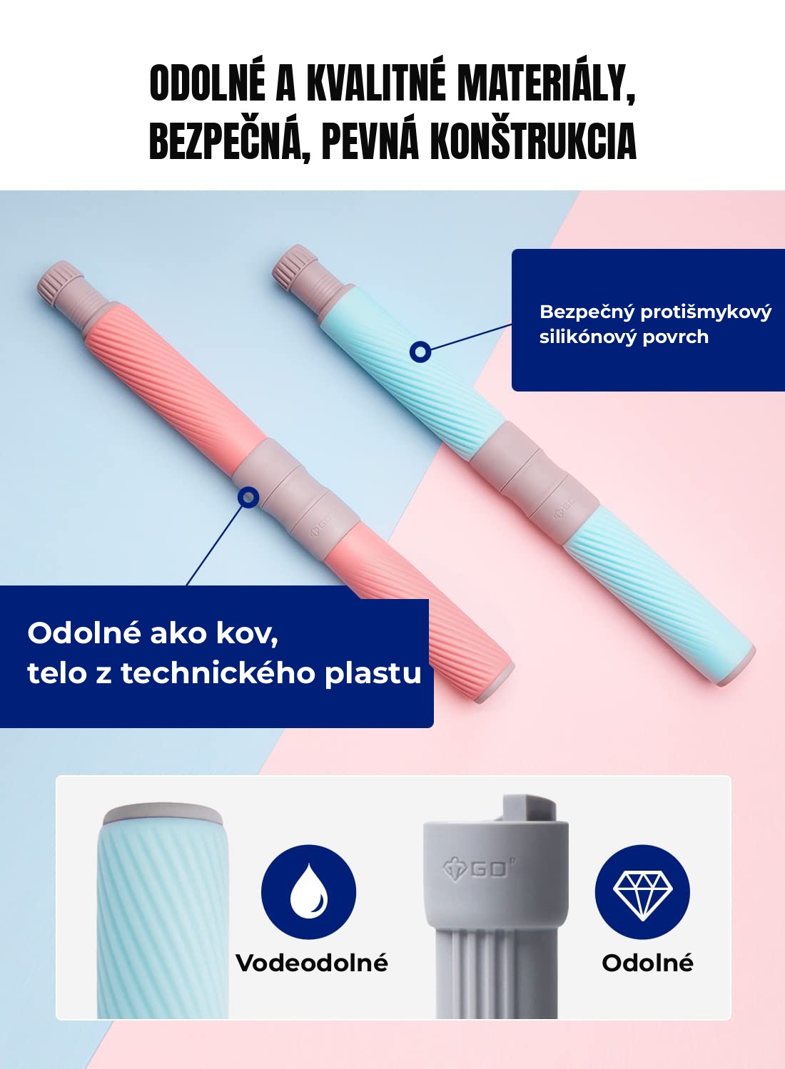 Odolné a kvalitné materiály – silikónový povrch a technický plast