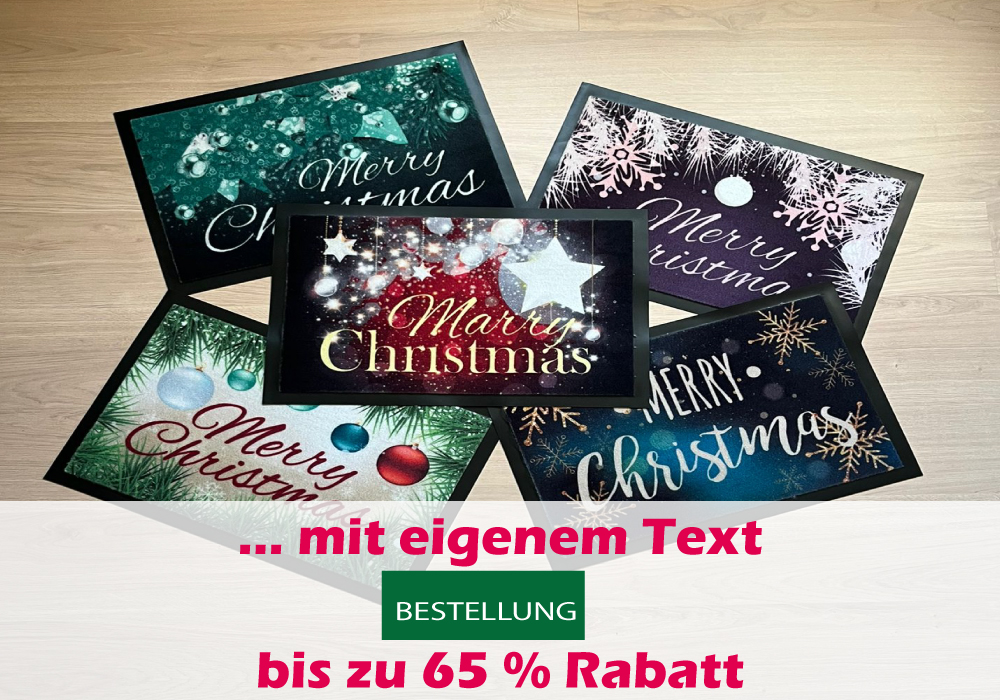 Weihnachtsfußmatten mehrsprachig