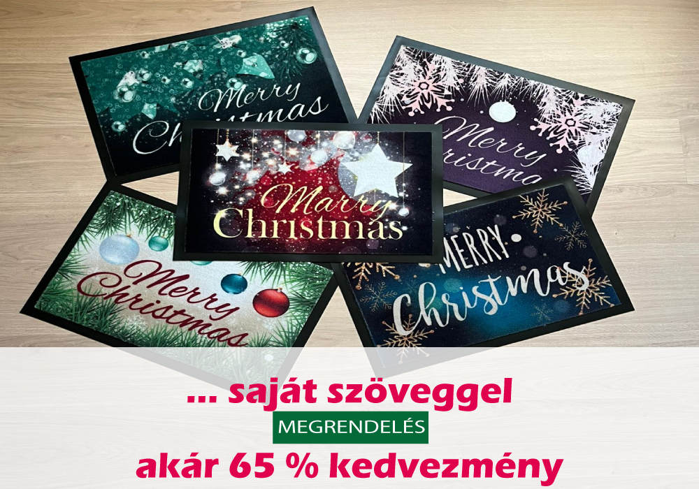 Egyedi karácsonyi lábtörlő