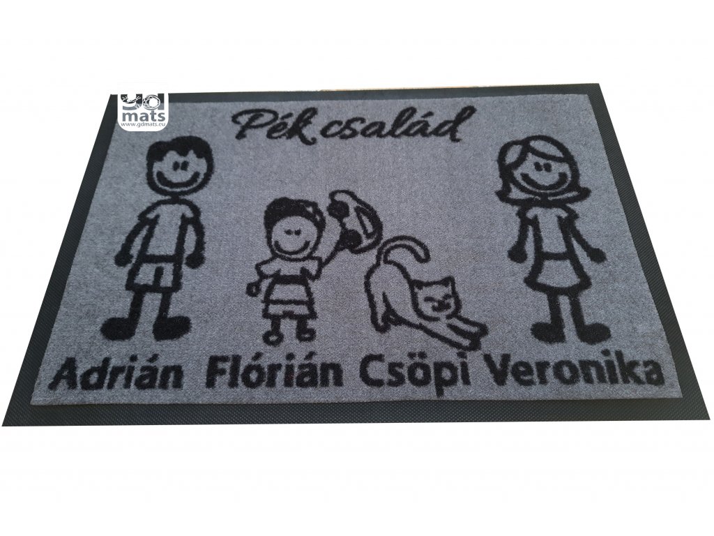 Doormat with custom text and decorative frame | GDmtasEU