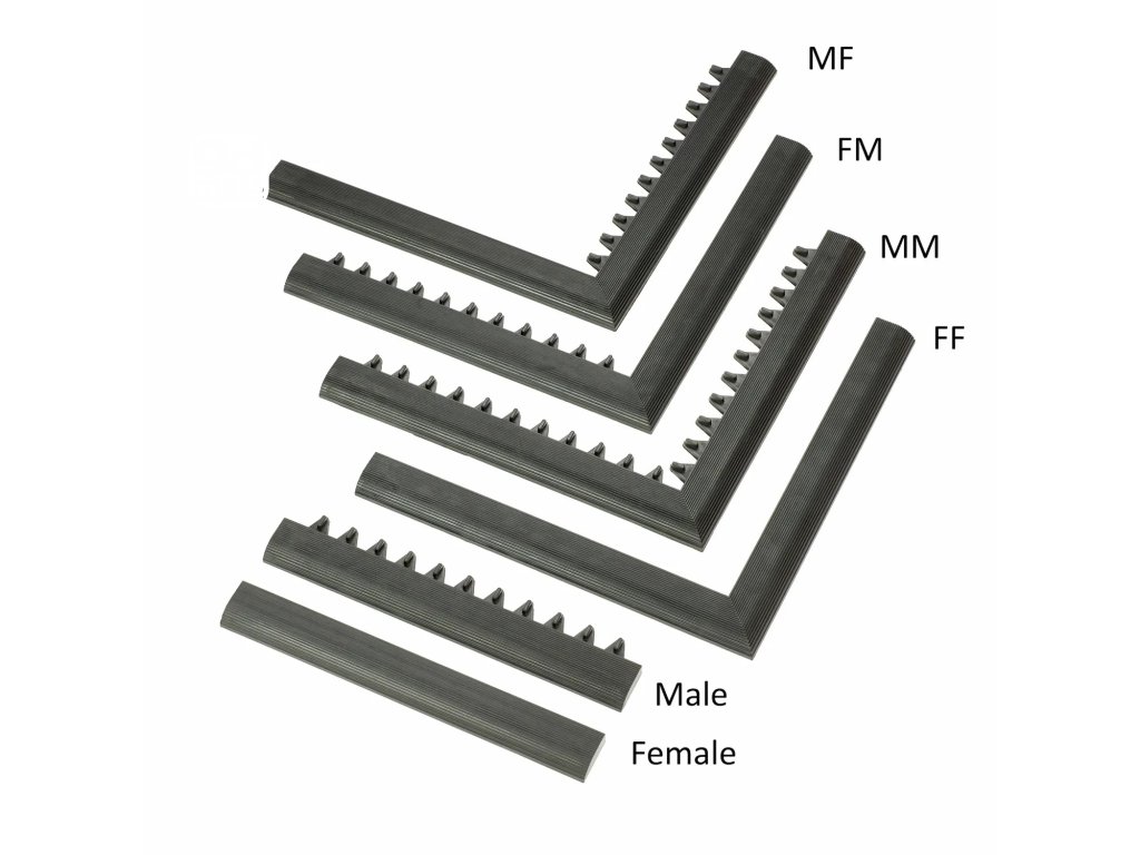 Master Flex™ D12/C12 Nitrile Safety Ramps - Connectable safety ramps for mat systems GDmatsEU
