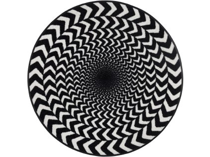 Round Rug Circle of Illusion Round home mat Circle of Illusion | Washable, for allergy sufferers and pets | GDmatsEU"
