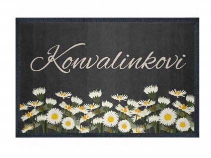GDmatsEU - Personalisierte Fussmatte mit eigenem Namen - Gänseblümchen