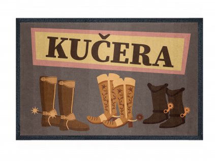 GDmatsEU | rohožka personalizovaná - kovbojské čižmy