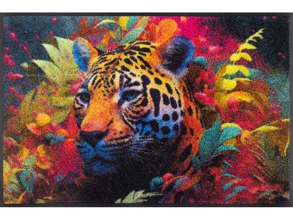 Interiérová rohožka Leopy McLeopard 50 × 75 cm, prateľná s leopardom