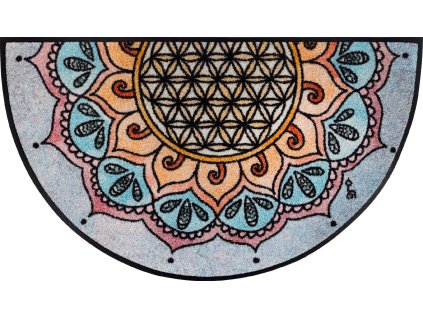 Half round doormat  Harmony Pattern| Washable Designer Mats | Allergy-Friendly | GDmatsEU
