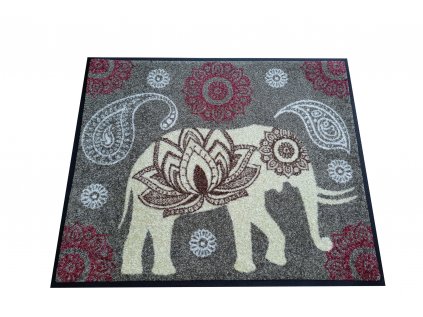 GDmatsEU - Bedruckte Fussmatte mit indianischem Motiv und Elefant