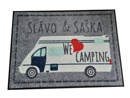 GDmtasEU | rohožka pre milovníkov campingu s vlastným textom