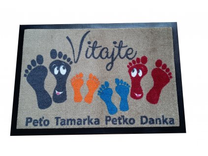 GDmatsEU | doormat personalized with footprints of the whole family