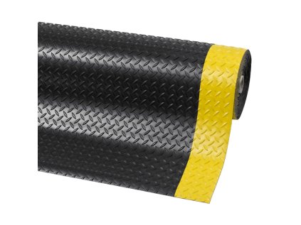 notrax 737 diamond plate runner 4 7 mm runners black yellow roll 1042