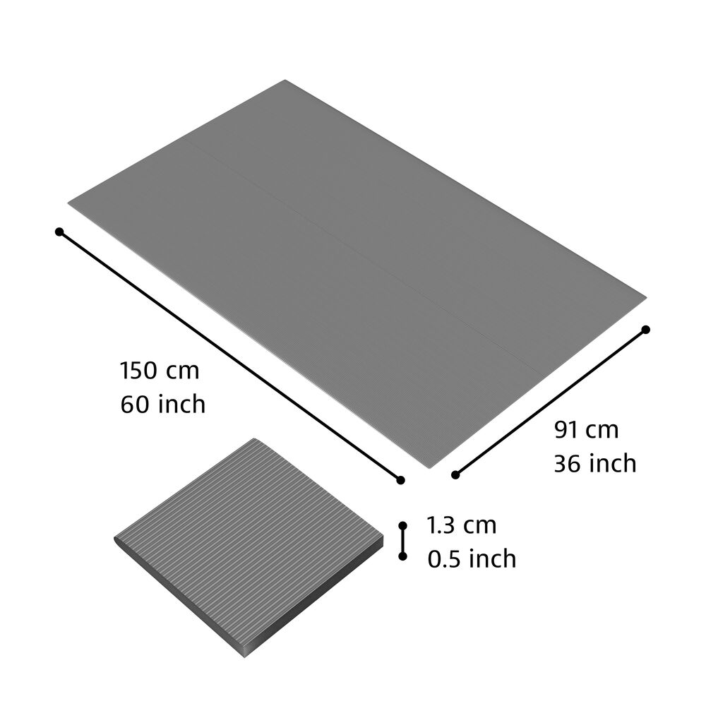 413 Gripper Sof-Tred - Protiúnavová rohož s vrstvou Dyna-Shield a pozdĺžnym rebrovým vzorom -  sivá Rozmer: 91cm x 150cm