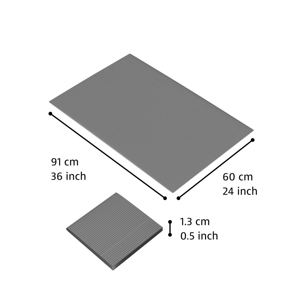 413 Gripper Sof-Tred - Protiúnavová rohož s vrstvou Dyna-Shield a pozdĺžnym rebrovým vzorom -  sivá Rozmer: 60cm x 91cm
