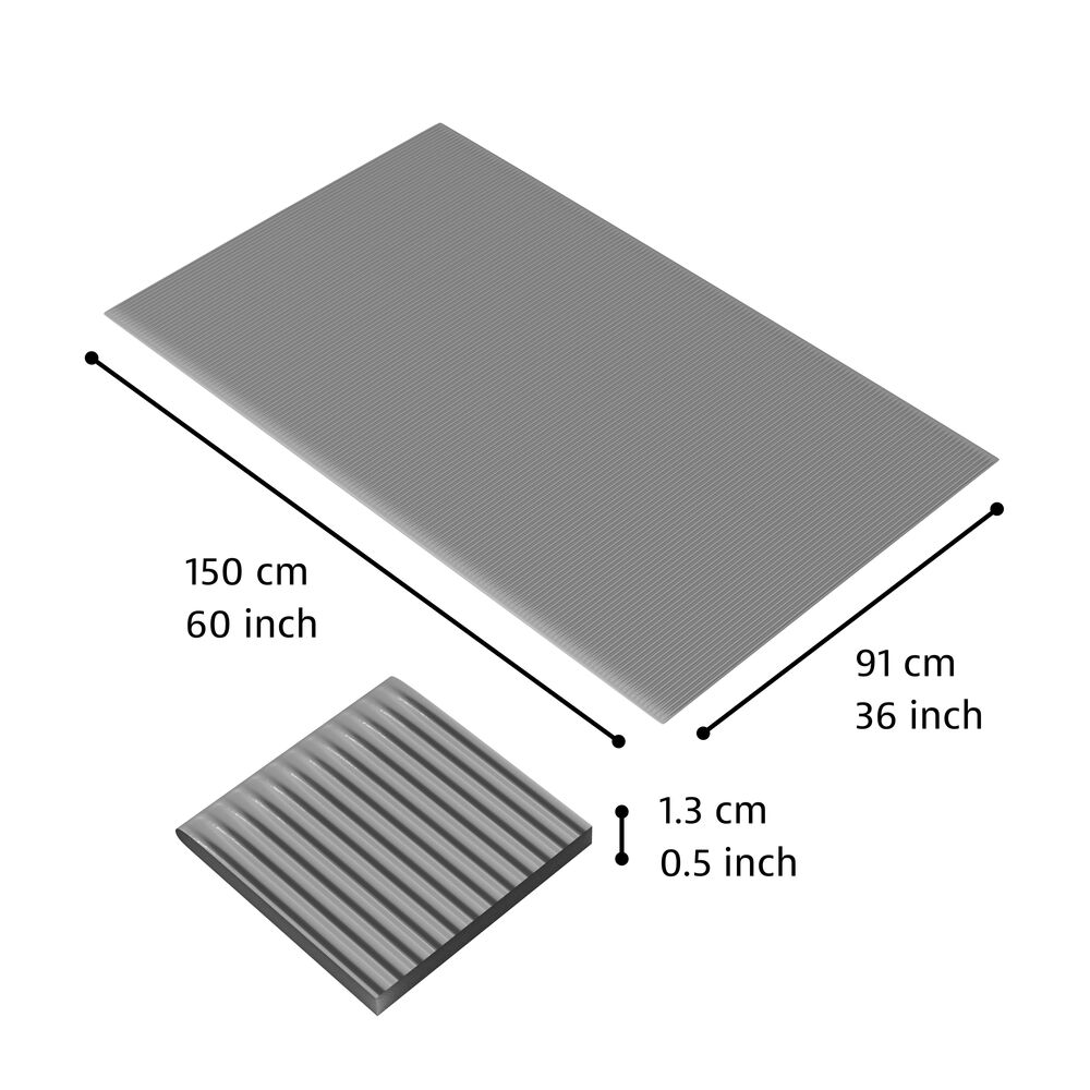 406 Crossrib Sof-Tred - Protiúnavová rohož s vrstvou Dyna-Shield a priečnym rebrovým vzorom -  sivá Rozmer: 91cm x 150cm