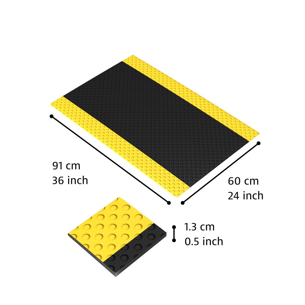 417 Bubble Sof-Tred - Protiúnavová rohož s vrstvou Dyna-Shield a bublinovým vzorom - čierna/žltá Rozmer: 91cm x 150cm