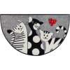 Half Round Door Mat Cat Trio Doormat Round Cat Trio | Washable, for allergy sufferers and pets | GDmatsEU"