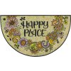 Half Round Door Mat Happy Place Doormat Round Happy Place | Washable, for allergy sufferers and pets | GDmatsEU"