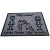 Doormat with custom text and decorative frame | GDmtasEU