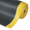 notrax 419 diamond sof tred anti fatigue foam black yellow roll 5292