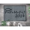 Doormat personalized with initials and year | GDmatsEU