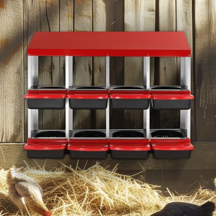 8komorový box na sliepky