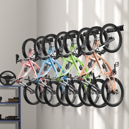 Držiak na bicykle 183cm pre 8 bicyklov + 7 prilieb