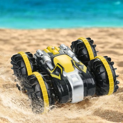 RC autoloď obojživelný 2,4GHz 4WD žltý