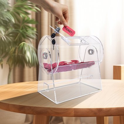 Žrebovací bubon tombola 31cm pojme 2500 vstupeniek alebo 100 loptičiek