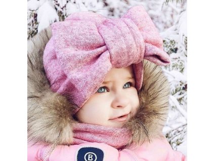 dětská zimní čepice pink